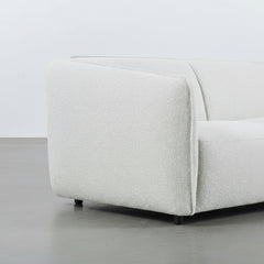 SOFÁ CHAISE LONGUE 3 LUGARES EM TECIDO BOUCLÉ ARAMIS