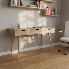 SECRETÁRIA DOBRÁVEL 120x62 cm EM AÇO PRETO E MDF CARVALHO ENVELHECIDO GARONA (Cópia)
