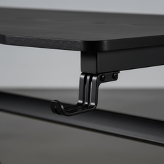 ESCRITORIO GAMING MDF NEGRO 160x60 Cm Y PATAS METALICAS NEGRAS MELIDE