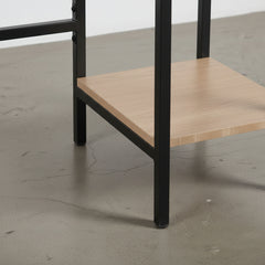 ESCRITORIO MDF ROBLE 110x50 Cm Y PATAS METALICAS NEGRAS SENDAI