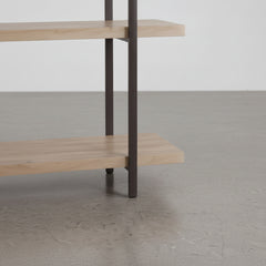 ESTANTERIA 174x100 cm EN MDF ROBLE Y ACERO NEGRO SENDAY