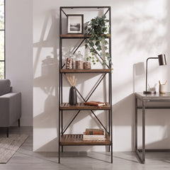 APARADOR RETANGULAR 123x40cm EM CARVALHO E BRANCO SUÉCIA