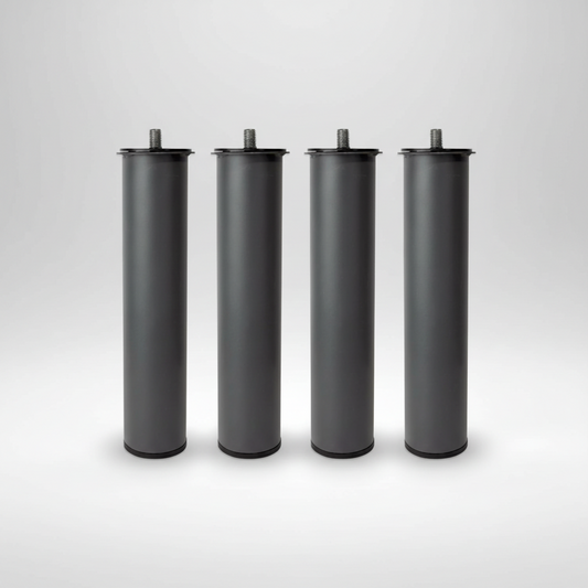 PACK 4 PATAS METALICAS BASE TAPIZADA O SOMIER - ALTURA 25 cm