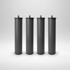 PACK 4 PATAS METALICAS BASE TAPIZADA O SOMIER - ALTURA 25 cm