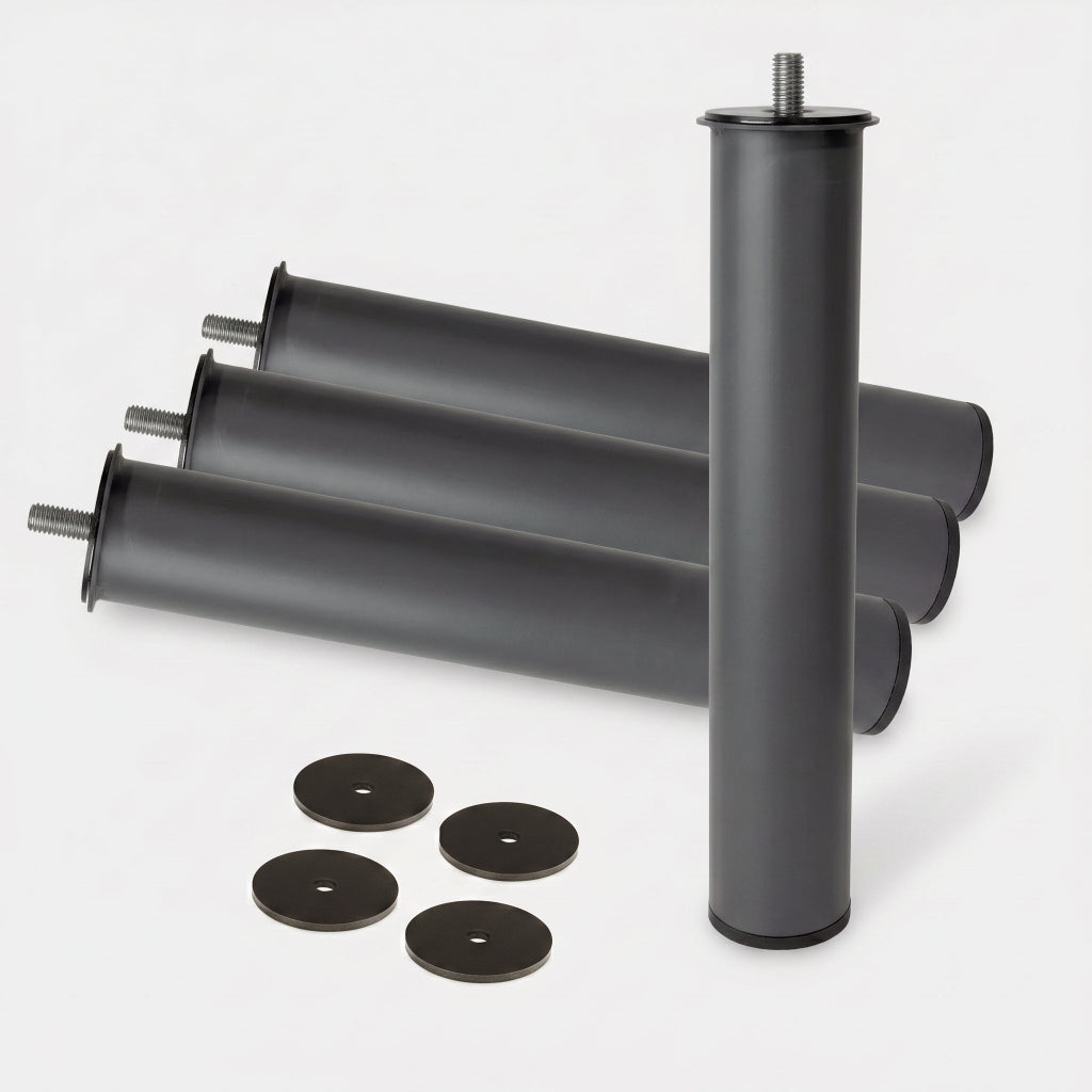PACK 4 PATAS METALICAS BASE TAPIZADA O SOMIER - ALTURA 25 cm
