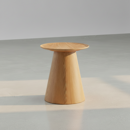 MESA DE CENTRO REDONDA ALTA EN ROBLE ELENA (Ø45 cm)