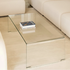MESA DE CENTRO VIDRIO TEMPLADO VOLCANO 110X55 cm