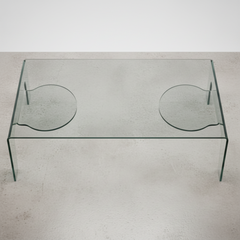 MESA DE CENTRO VIDRIO TEMPLADO 123x65 Cm VOLCANO