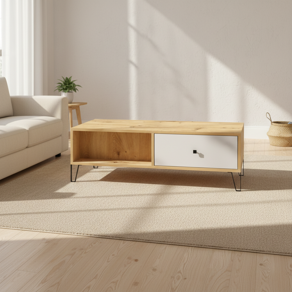 MESA DE CENTRO RECTANGULAR 110X60 cm SUECIA