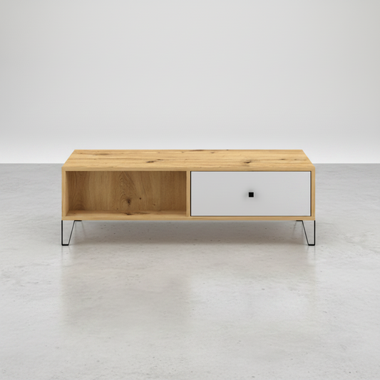 MESA DE CENTRO RECTANGULAR 110X60 cm EN ROBLE ARTISAN SUECIA