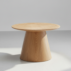 MESA DE CENTRO REDONDA EM CARVALHO ELENA (Ø60 cm)