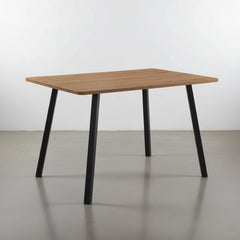 MESA DE JANTAR RETANGULAR 120X80 cm EM CARVALHO E METAL CIRCE