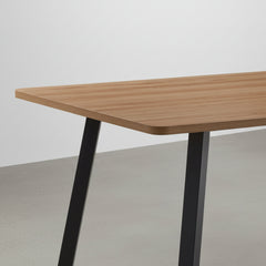 MESA DE JANTAR RETANGULAR 120X80 cm EM CARVALHO E METAL CIRCE