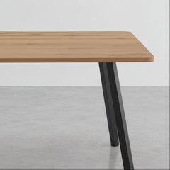 MESA DE JANTAR RETANGULAR 120X80 cm EM CARVALHO E METAL CIRCE