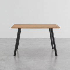 MESA DE JANTAR RETANGULAR 120X80 cm EM CARVALHO E METAL CIRCE