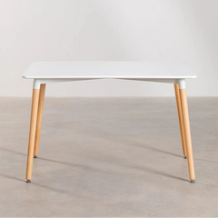 MESA DE COMEDOR RECTANGULAR 120X80 cm HAYA Y MDF NORDIC
