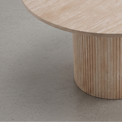 MESA DE JANTAR REDONDA IMITAÇÃO MÁRMORE NADIR (Ø120 Cm)