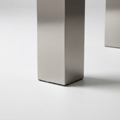 MESA DE CENTRO RECTANGULAR VIDRIO Y ACERO CORINA
