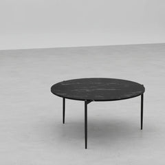 CONJUNTO DE 2 MESAS DE CENTRO REDONDAS EM MDF MÁRMORE TURIM (Ø80 Cm - Ø50 Cm)