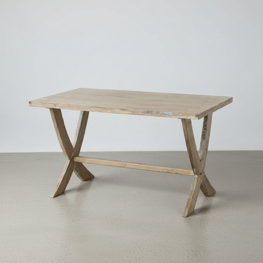 MESA DE COMEDOR RECTANGULAR 135x80 cm EN MADERA MACIZA DE OLMO HERA
