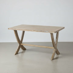 MESA DE COMEDOR RECTANGULAR 135x80 cm EN MADERA MACIZA DE OLMO HERA