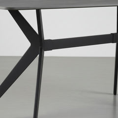 MESA DE JANTAR RETANGULAR 160x90 cm EM MDF CERÂMICO E AÇO STONE