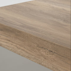MESA DE COMEDOR RECTANGULAR 150X90 Cm MDF ROBLE PATAS METALICAS ATENEA