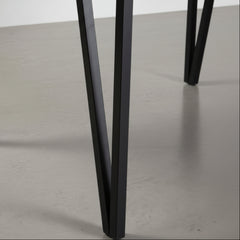 MESA DE COMEDOR RECTANGULAR 150X90 Cm MDF ROBLE PATAS METALICAS ATENEA
