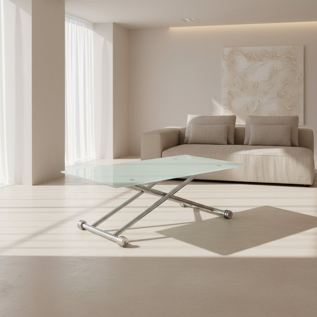 MESA DE CENTRO ELEVABLE VIDRIO BLIND