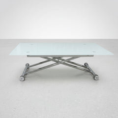 MESA DE CENTRO RECTANGULAR 120x70 cm ELEVABLE DE VIDRIO BLIND