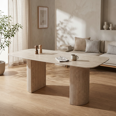 MESA DE COMEDOR RECTANGULAR 200x100 Cm EN MARMOL RIVERA