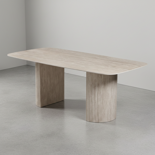 MESA DE COMEDOR RECTANGULAR 200x100 Cm EN MARMOL RIVERA