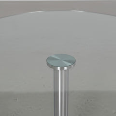MESA DE COMEDOR REDONDA EN VIDRIO Y METAL RUNA (Ø90 Cm)