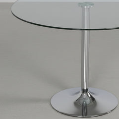 MESA DE COMEDOR REDONDA EN VIDRIO Y METAL RUNA (Ø90 Cm)
