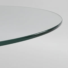 MESA DE COMEDOR REDONDA EN VIDRIO Y METAL RUNA (Ø90 Cm)