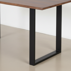 MESA DE JANTAR RETANGULAR 160x90 cm EM ACÁCIA E AÇO TAVIRA
