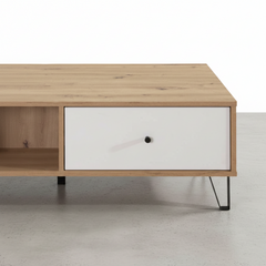 MESA DE CENTRO RETANGULAR 110X60 cm EM CARVALHO ARTISAN SUÉCIA