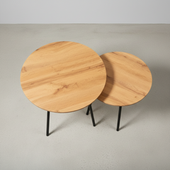 SET 2 MESAS AUXILIARES OSAKA (Ø50 cm - Ø40 cm)