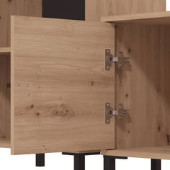 MUEBLE DE SALÓN DE 2 MODULOS Y ESTANTES EN ROBLE ARTISAN AVIGNON