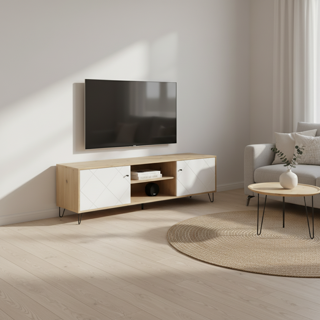 MUEBLE TV EN ROBLE 183x55 cm SUECIA