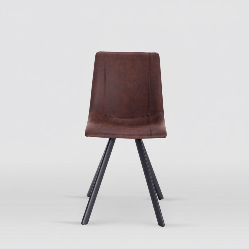 SILLA DE COMEDOR IRMA CUERO ENVEJECIDO