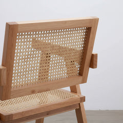 PACK 2 SILLAS DE COMEDOR CON REPOSABRAZOS EN ROBLE Y RATAN CUZCO