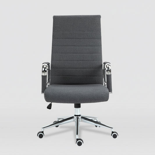 SILLA OFICINA CON RUEDAS TAPIZADA POLIPIEL / TELA ADARA