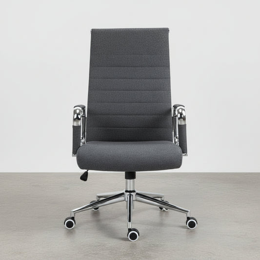 SILLA OFICINA EN PIEL SINTETICA / TELA CON RUEDAS ADARA
