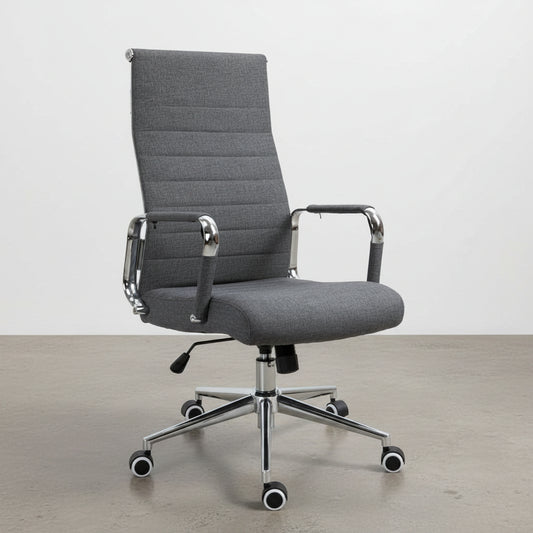 SILLA OFICINA EN PIEL SINTETICA / TELA CON RUEDAS ADARA