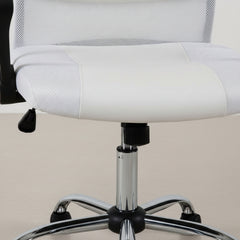 SILLA OFICINA EN TELA Y POLIPIEL CON RUEDAS DAFNE