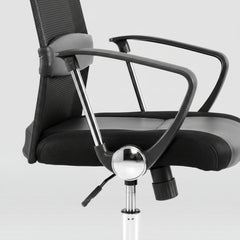 SILLA OFICINA EN TELA Y POLIPIEL CON RUEDAS DAFNE