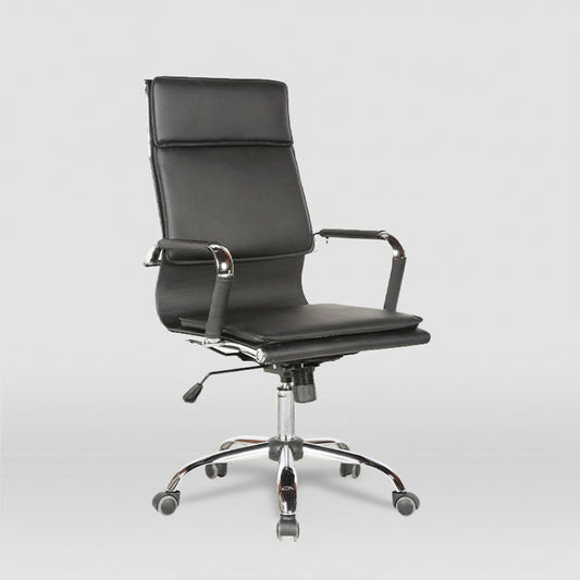 SILLA OFICINA CON RUEDAS TAPIZADA POLIPIEL JANA