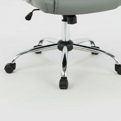 SILLA OFICINA ERGONOMICA CON RUEDAS EN POLIPIEL GRIS ANGELA