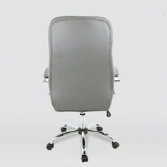 SILLA OFICINA ERGONOMICA CON RUEDAS EN POLIPIEL GRIS ANGELA